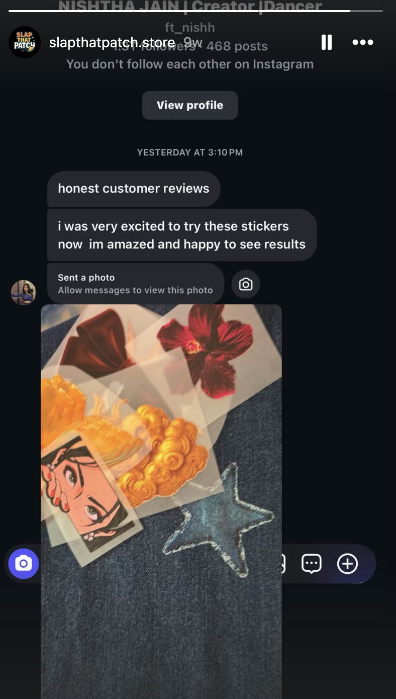 Customer review - Instagram Story