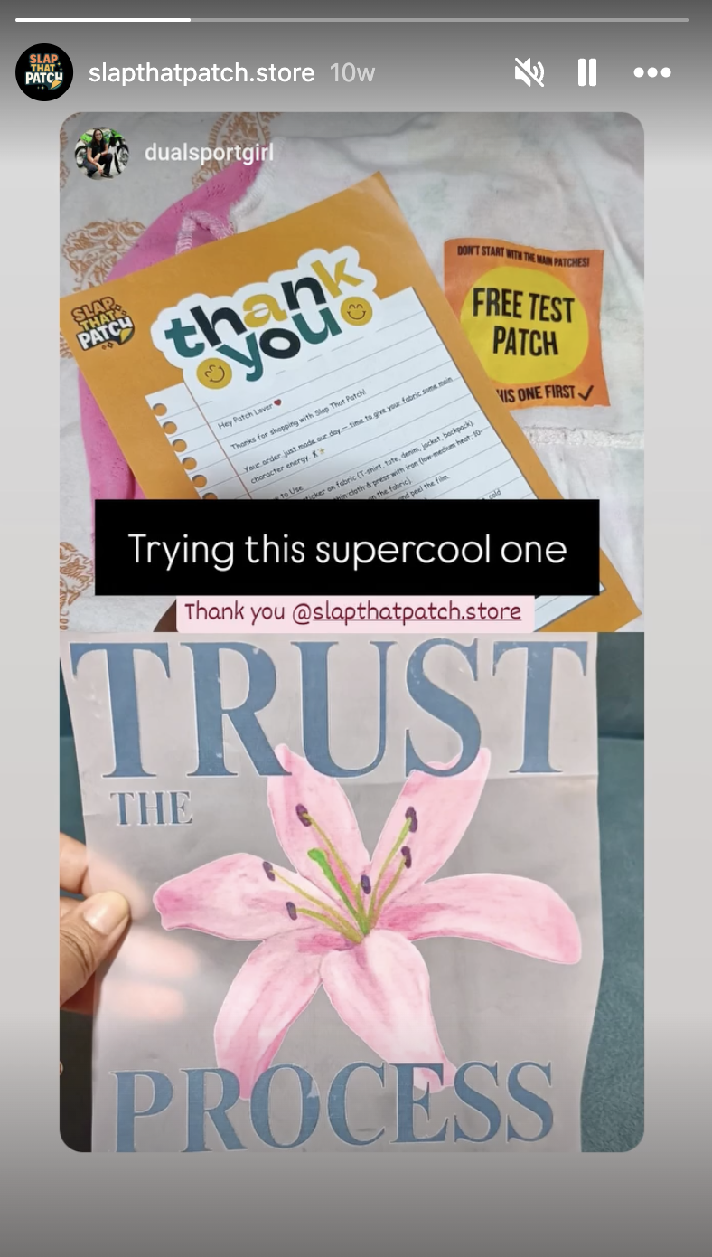 Customer review - Instagram Story